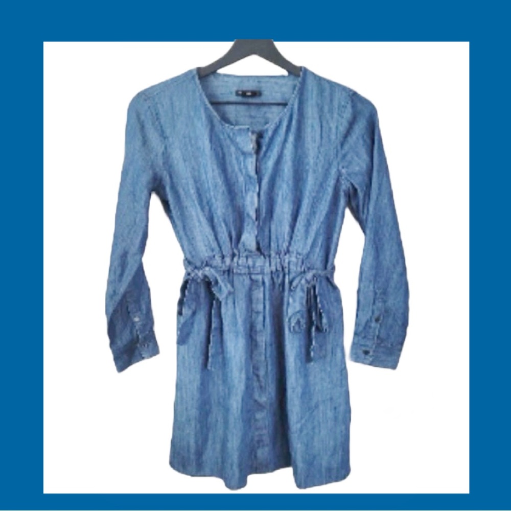 Club Monaco Denim Rahma Dress Sz 2 B84 - Picture 2 of 6
